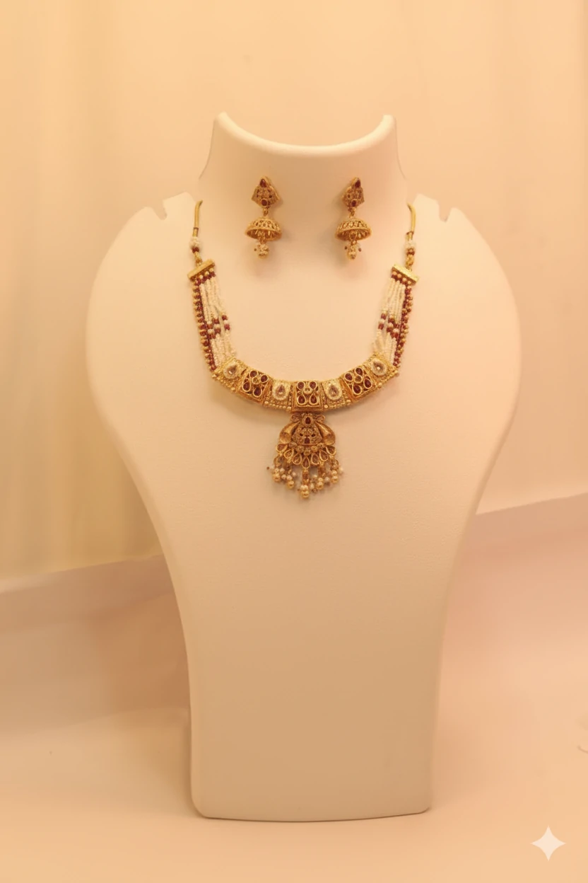 Rajwadi Choker Necklace B2212ERJN26