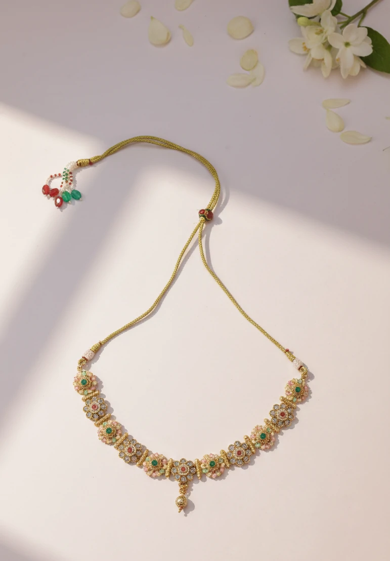 Rajwadi Choker Necklace B2212ERJN29